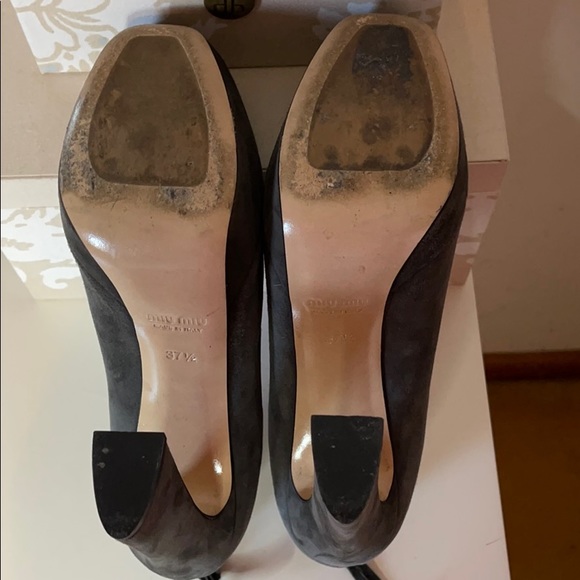 Miu Miu Gray Suede Booties - Picture 10 of 13